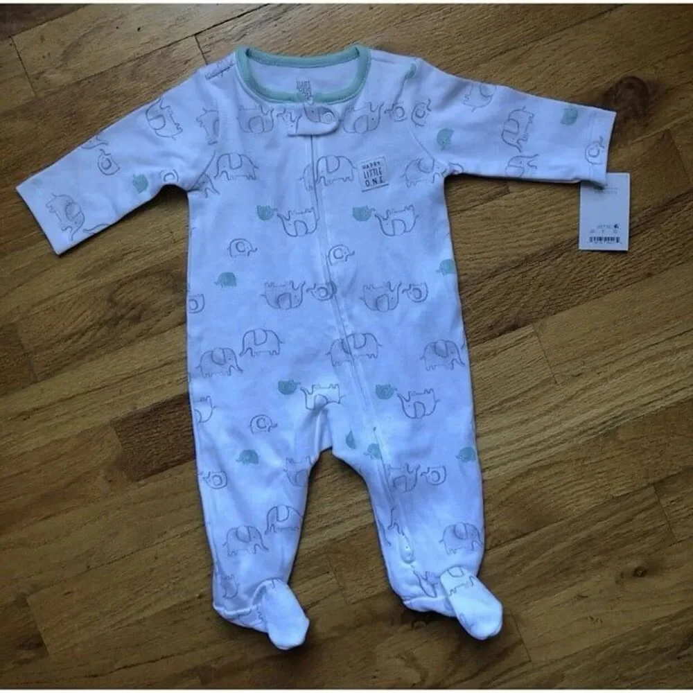 Carter's 3M Zip Up Footed Sleeper Elephant